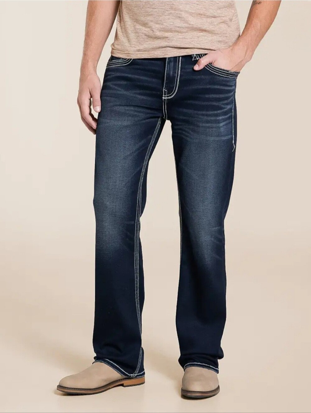 Buckle Black Fit No 9 Bootcut Regular Fit Men's 34 X 32. New Performance Stretch